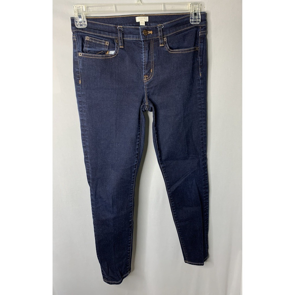 Women's J Crew Sz 27/28 Dark denim Blue Jeans Straight